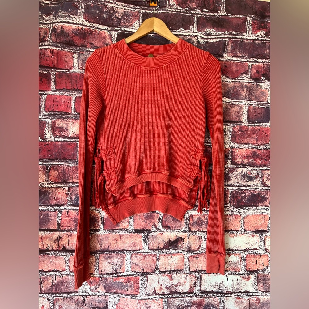Free People FP One Cropped Interlaken Thermal Top
